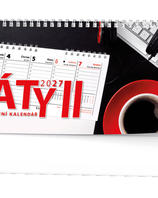 Kalendář stolní pracovní daňový Citáty II. BSB2 České týdenní  jmenné kalendárium 