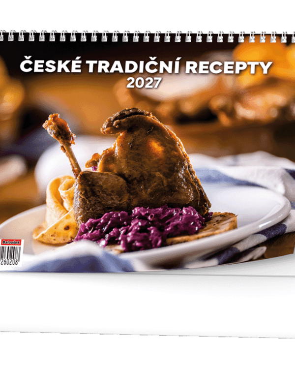 Kalendář stolní žánrový týdenní České tradiční recepty BSD8 České týdenní jmenné kalendárium 