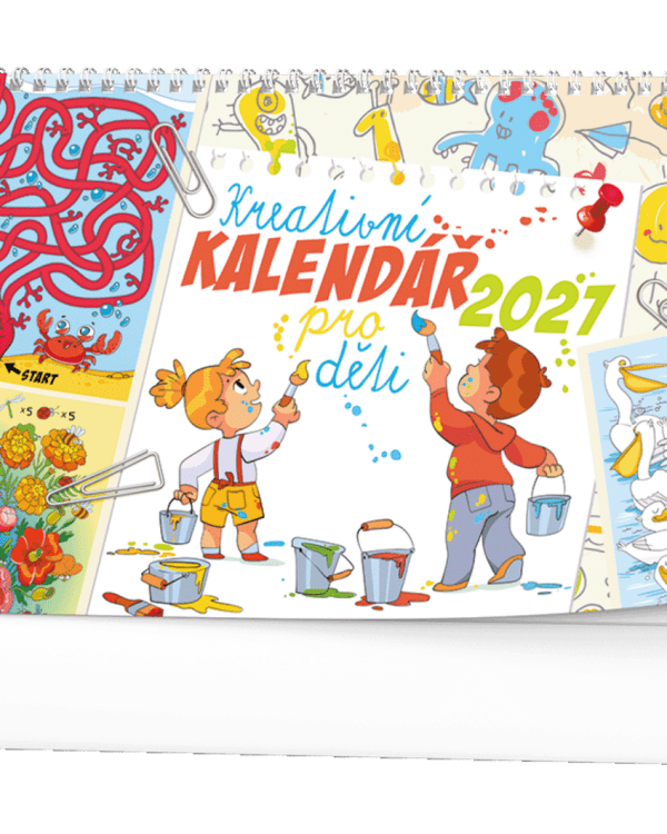 Kalendář stolní žánrový čtrnáctidenní Kreativní kalendář pro děti BSE6 České čtrnáctidenní jmenné kalendárium 