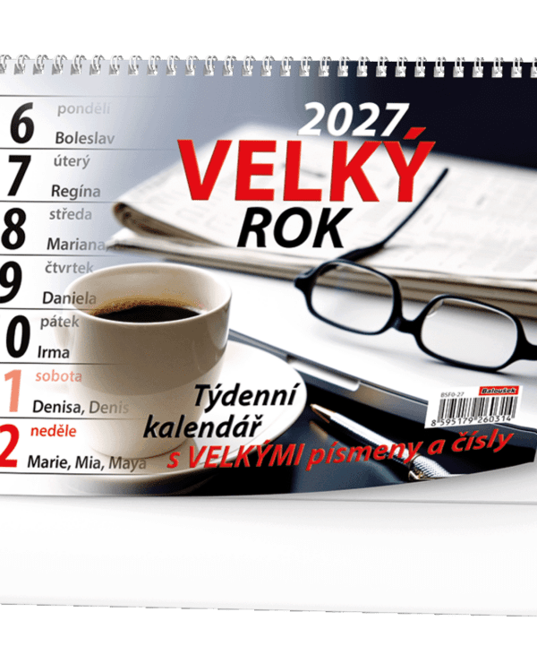 Kalendář stolní Velký rok BSF0 České týdenní  jmenné kalendárium 
