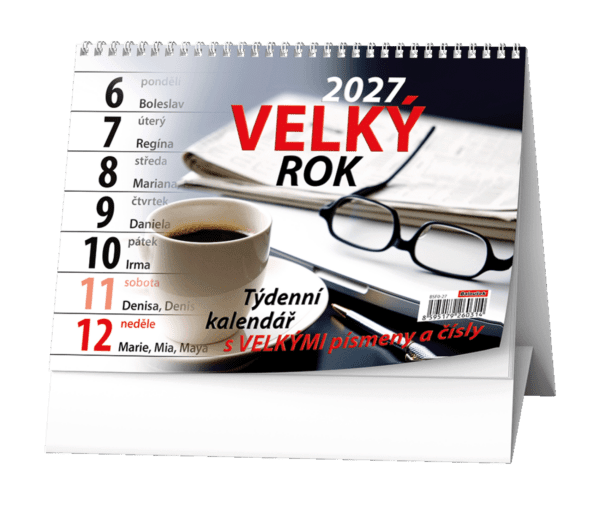 Kalendář stolní Velký rok BSF0 Kalendář stolní Velký rok BSF0 České týdenní jmenné kalendárium