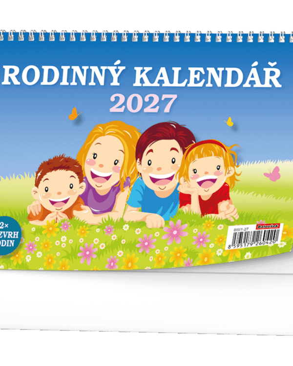 Kalendář stolní žánrový týdenní Rodinný BSI1 České týdenní  jmenné kalendárium 