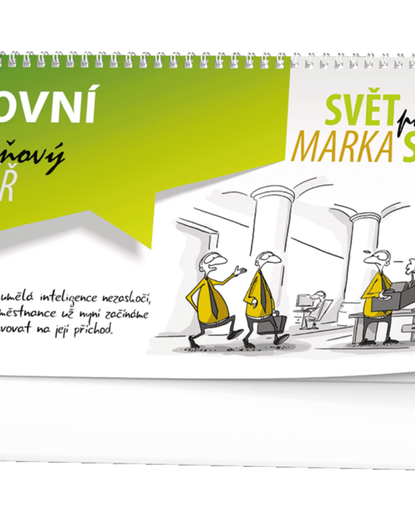 Kalendář stolní pracovní daňový Svět podle Marka Simona BSM5 České týdenní jmenné kalendárium + mezinárodní svátky CZ