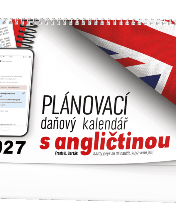 Kalendář stolní pracovní plánovací daňový s angličtinou BSN5 České týdenní jmenné kalendárium S ANGLIČTINOU + mezinárodní svátky CZ