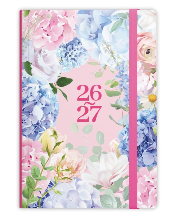 Diář týdenní B6 Lungo 18 měsíční BLU9 - 1 květy 18 měsíční týdenní diář Lungo v elegantním květinovém designu pokrývá období od července 2026 až do konce roku 2027. Ideální pro přehledné plánování školního roku i dlouhodobých projektů. Praktický formát B6