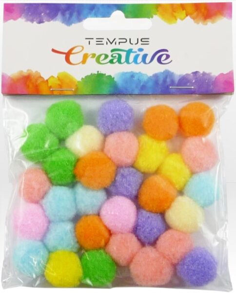 Pompony - plyšové mix barev pastelové 20mm/30ks Pompony - plyšové mix barev pastelové 20mm/30ks Pompony se používají při výrobě různých hraček