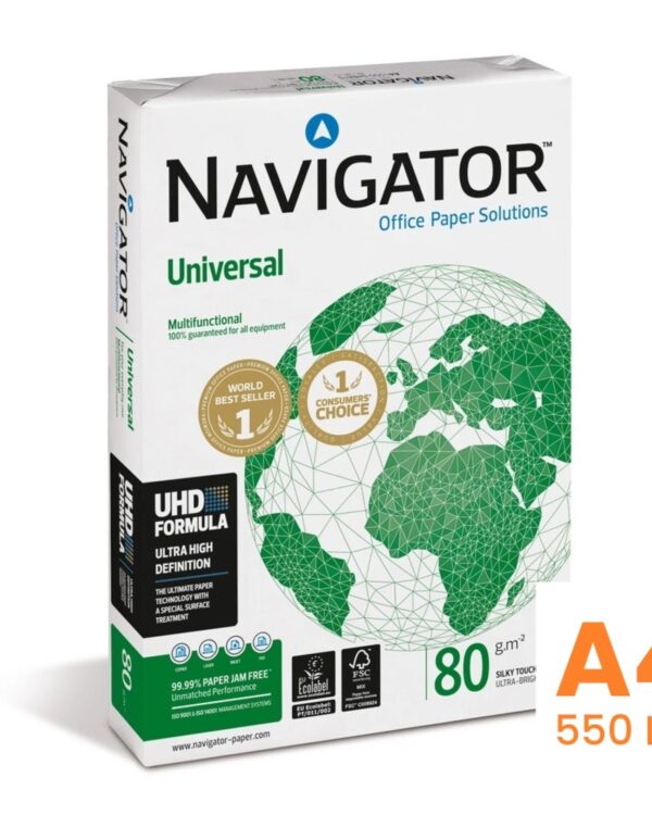 NAVIGATOR UNIVERSAL A4/80gr xerografický papír kvalita "A"/550listů Speciální NAVIGATOR 550 listů/balíček