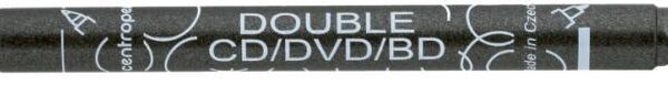 Popisovač Centropen 3616 oboustranný double černý Centropen 3616 Double je speciální permanentní popisovač se dvěma hroty