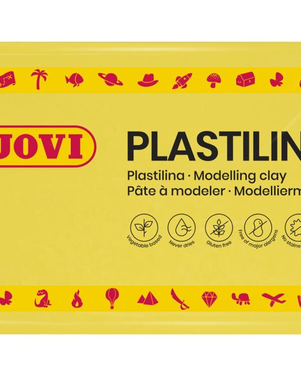 Modelína JOVI 350g žlutá - 7202k Modelína JOVI na rostlinné bázi v zábavných barvách. Je velmi dobře tvarovatelná
