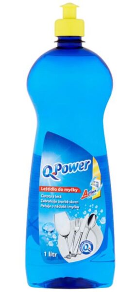 Leštěnka do myčky 1l Q Power Leštěnka do myčky 1l Q Power Leštěnka do myčky Q-power je univerzální koncentrovaný prostředek do myčky nádobí. Má vynikající odmašťovací a čisticí schopnosti. Dobrou pěnivost a příjemnou parfemaci. Leštidlo zabezpečuje lesklé nádobí beze skvrn. Čistota a lesk. Zabraňuje tvorbě skvrn. Pečuje o nádobí i myčku.
