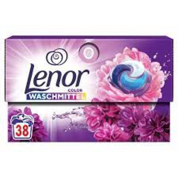 Kapsle na praní Lenor na barevné - 38 kapslí Kapsle na praní Lenor na barevné - 38 kapslí Univerzální gelové kapsle Lenor