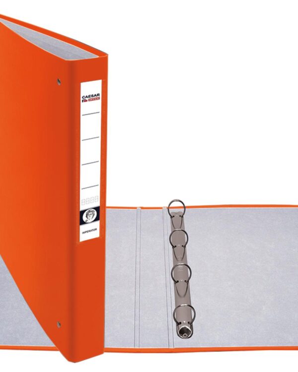 Pořadač A4/4 kroužky 4cm PP oranžový Praktický 4kroužkový pořadač formátu A4 pro přehledné ukládání a archivaci dokumentů. Pevná konstrukce