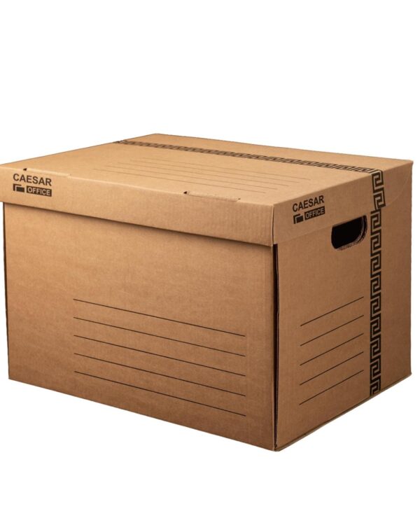 Kontejner archivní úložný box na 5ks ANGEL Kontejner pro snadné ukládání a archivaci dokumentů. Vyrobeno z kvalitní třívrstvé vlnité lepenky. Speciální konstrukční prvky umožňují stohování kontejnerů. Skvělý pomocník do všech kanceláří