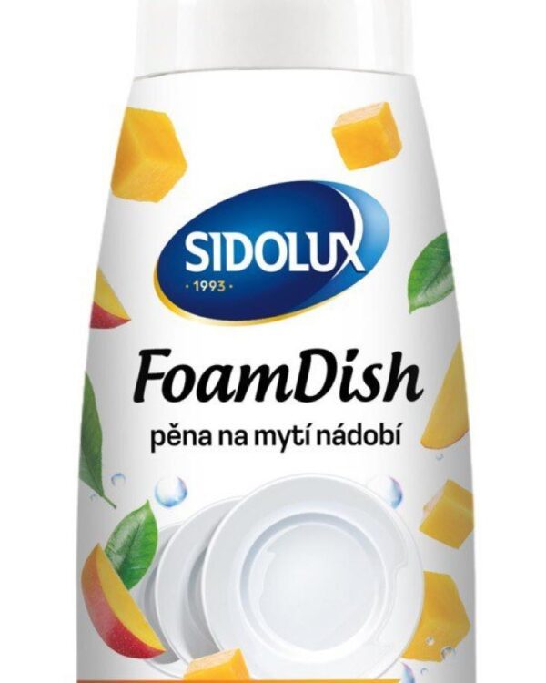 Aktivní pěna na nádobí Sidolux 300ml Mango Sidolux pěna na mytí nádobí Mango 300 ml je praktický prostředek pro ruční mytí nádobí. Speciální dávkovač vytváří bohatou a hustou pěnu